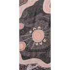 LADIES SCARF - ABORIGINAL ART - LIGHTWEIGHT - MEETING AT THE RIVER - AUSTRALIA, INDIGENOUS, SOUVENIR, GIFT