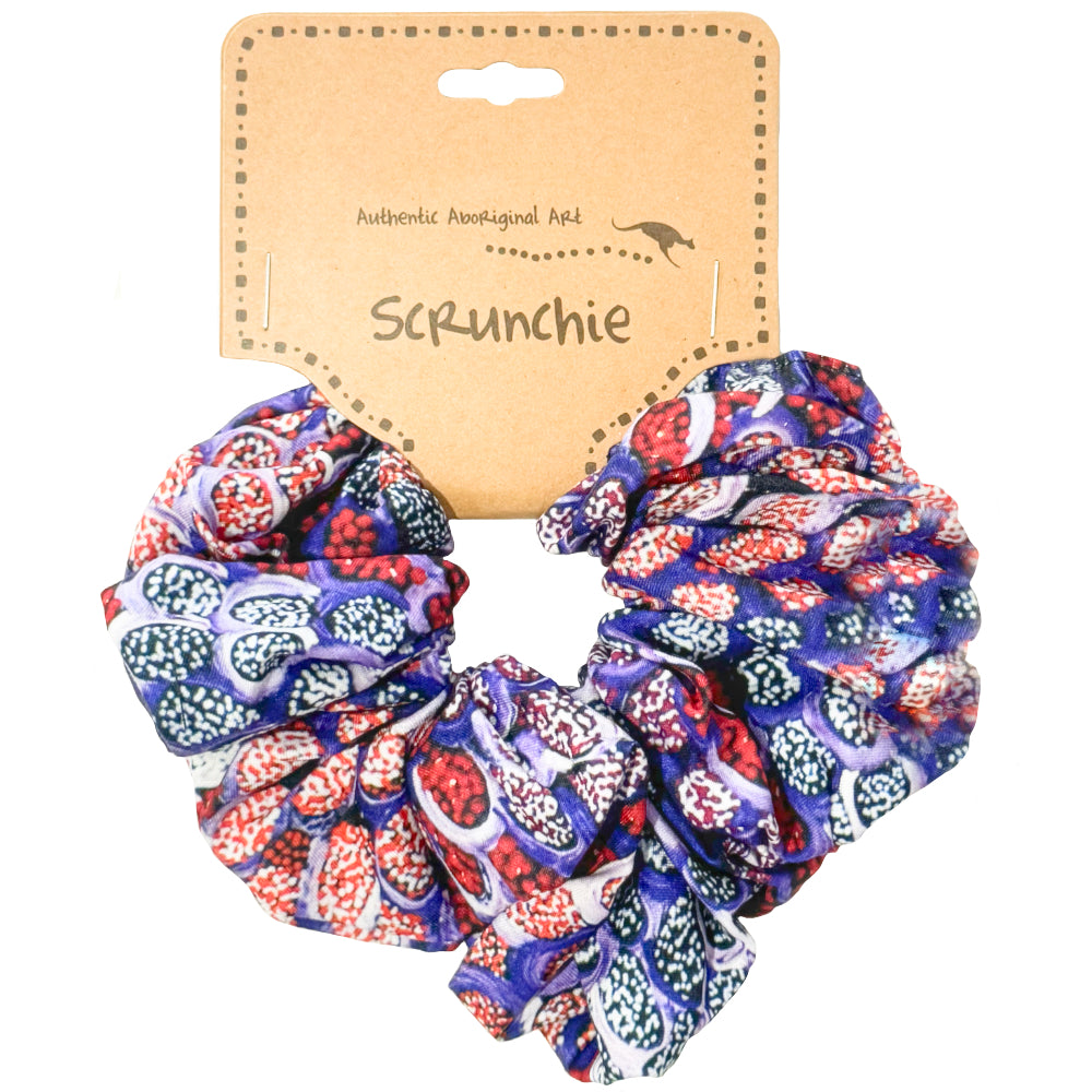 15 x HAIR SCRUNCHIES, HAIR TIES - ABORIGINAL ART - AUSTRALIA, INDIGENOUS, SOUVENIR, GIFT