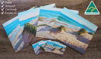 4 PLACEMATS + 4 COASTERS - MADE IN AUSTRALIA - WATERPROOF - SEASCAPES, SAND DUNES, OCEAN, BEACH - SOUVENIR, GIFT