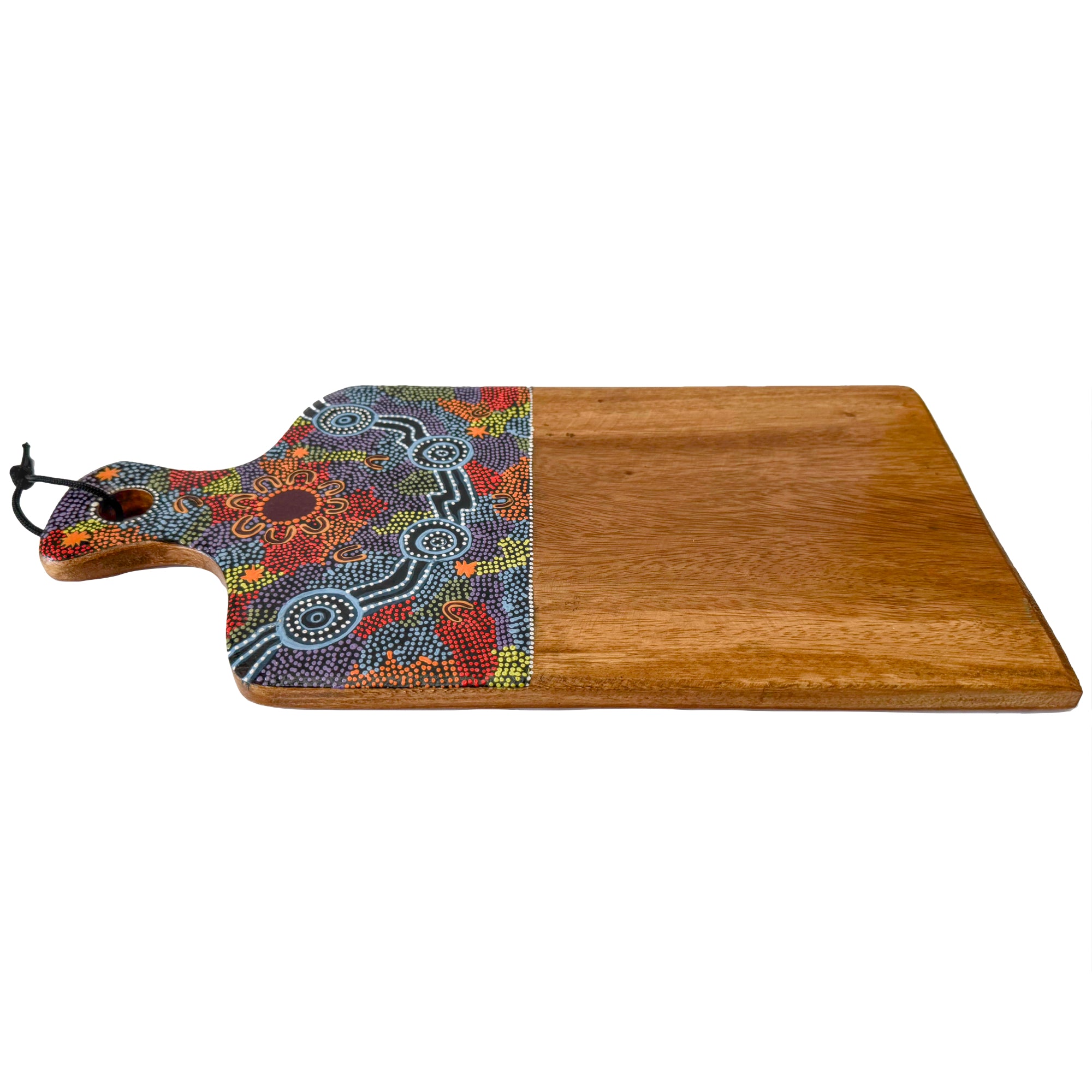 Wooden Serving Board (Gift Boxed) - Timber - Australia, Aboriginal - Women Gathering at Waterholes
