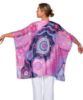 LADIES SHAWL - ABORIGINAL ART - LIGHTWEIGHT - A WOMANS CONNECTION - AUSTRALIA, INDIGENOUS, SOUVENIR, GIFT, SCARF, BEACH TOP