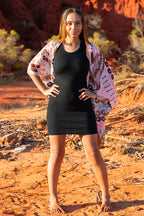 LADIES SHAWL - ABORIGINAL ART - LIGHTWEIGHT - THE TIME IS NOW - AUSTRALIA, INDIGENOUS, SOUVENIR, GIFT, SCARF, BEACH TOP