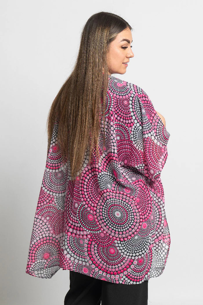 LADIES SHAWL - ABORIGINAL ART - LIGHTWEIGHT - TRIBE OF WOMEN - AUSTRALIA, INDIGENOUS, SOUVENIR, GIFT, SCARF, BEACH TOP