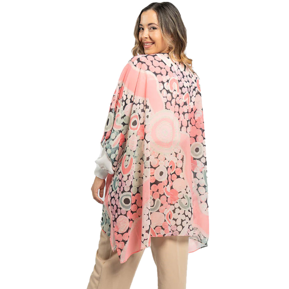 LADIES SHAWL - ABORIGINAL ART - LIGHTWEIGHT - UNIFIED MOMENTS - AUSTRALIA, INDIGENOUS, SOUVENIR, GIFT, SCARF, BEACH TOP