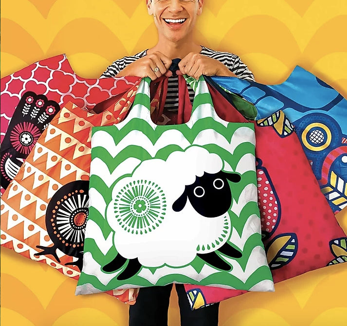 SHOPPING BAG, TOTE BAG, BEACH BAG, SWIMMING BAG - REUSABLE, WATERPROOF - SHEEP - AUSTRALIA, NEW ZEALAND, SOUVENIR, GIFT