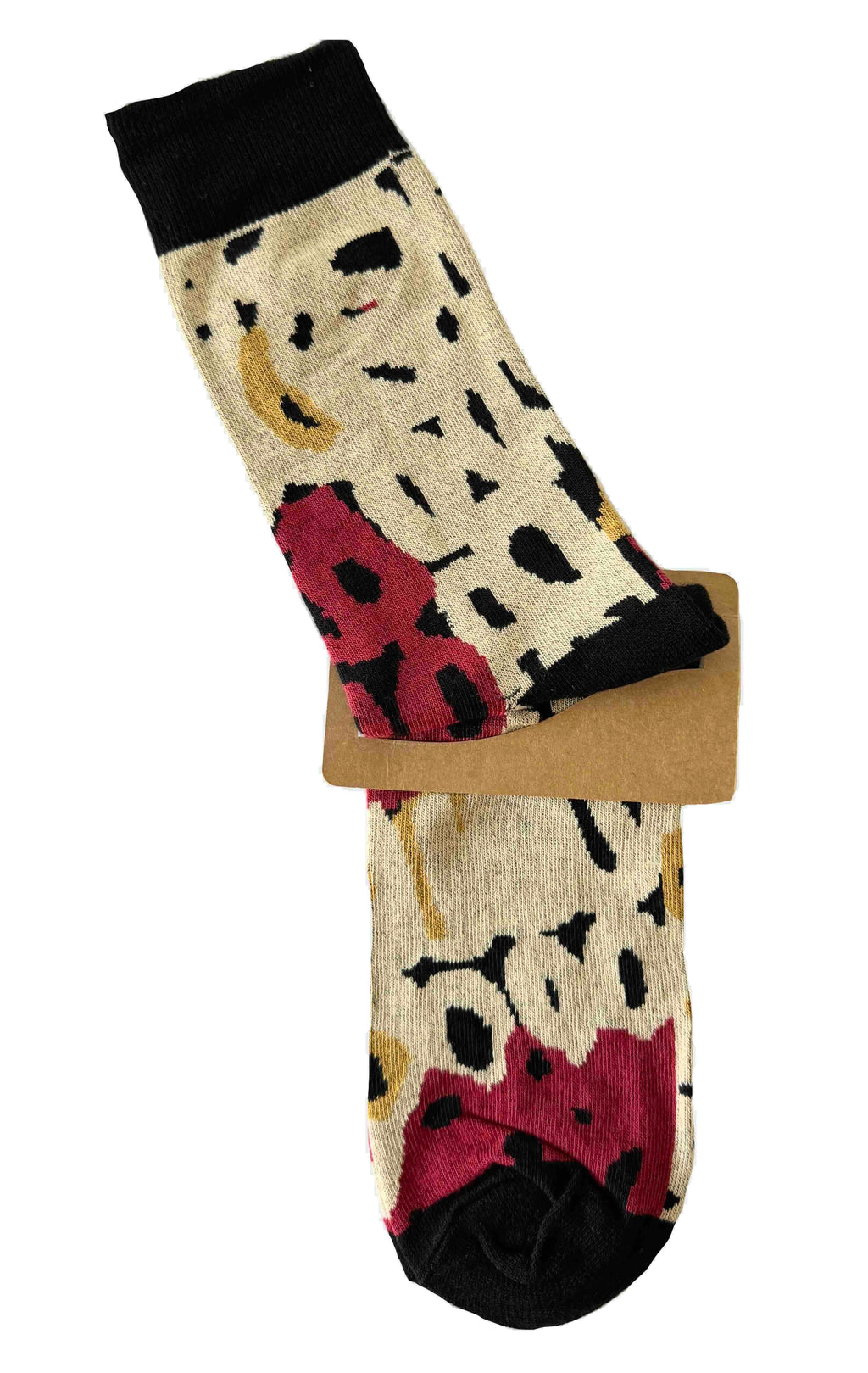 SOCKS - ABORIGINAL ART - ADULT, UNISEX - ONE SIZE - COTTON - ANMANARI BROWN - AUSTRALIA, INDIGENOUS, SOUVENIR, GIFT