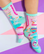 SOCKS - ABORIGINAL ART - ADULT, UNISEX - 4-8 US - COTTON - DHURAY - AUSTRALIA, INDIGENOUS, SOUVENIR, GIFT