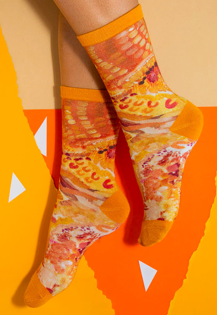 SOCKS - ABORIGINAL ART - ADULT, UNISEX - 9-13 US - COTTON - LANDSCAPES - AUSTRALIA, INDIGENOUS, SOUVENIR, GIFT