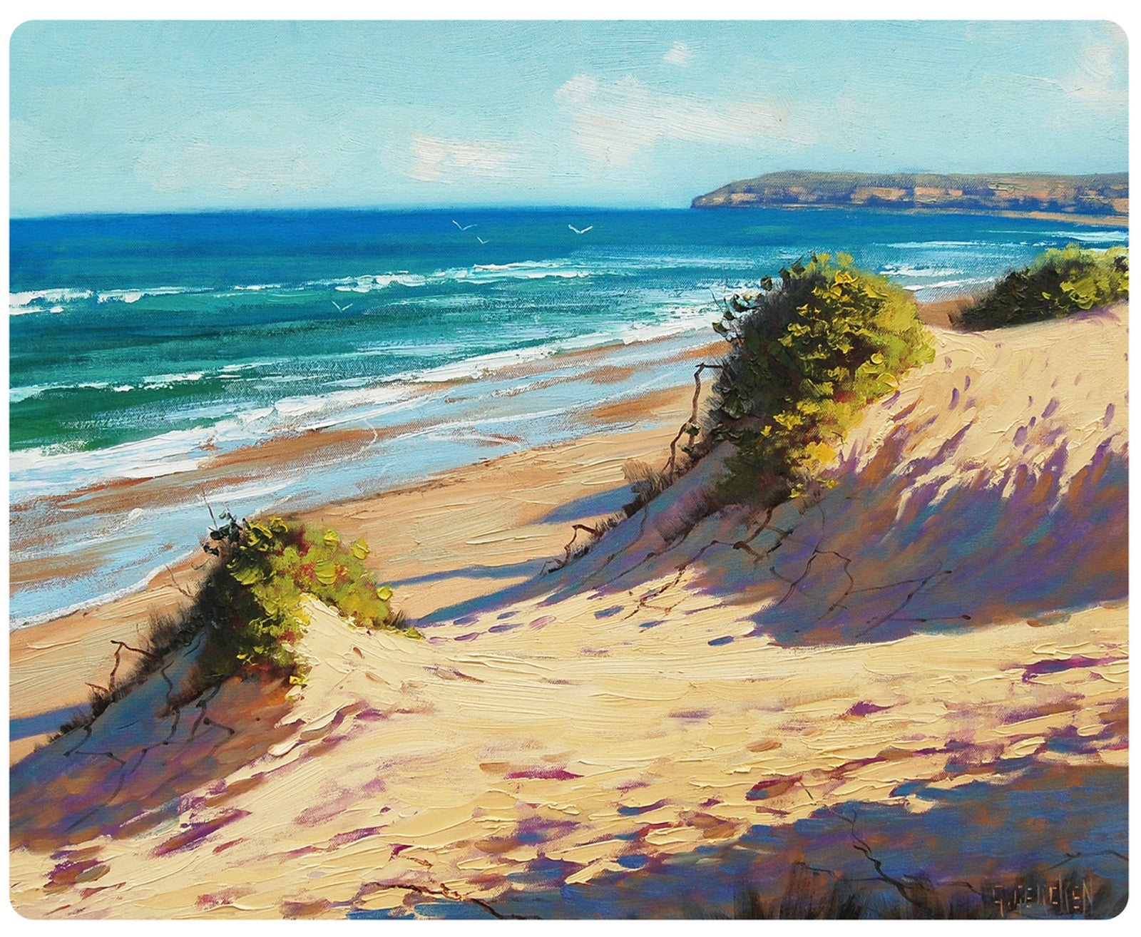 4 PLACEMATS + 4 COASTERS - MADE IN AUSTRALIA - WATERPROOF - SEASCAPES, SAND DUNES, OCEAN, BEACH - SOUVENIR, GIFT