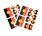 20 x TEMPORARY TATTOOS - ABORIGINAL FLAG - AUSTRALIA, INDIGENOUS, SOUVENIR