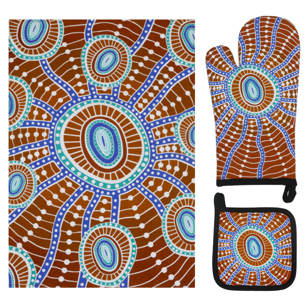 tea towel, oven mitt, pot holder