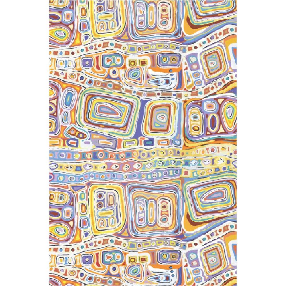 TEA TOWEL, KITCHEN TOWEL - ABORIGINAL ART - FELICITY ROBERTSON - 100% MICROFIBRE - AUSTRALIA, INDIGENOUS, SOUVENIR, GIFT