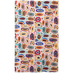 TEA TOWEL, KITCHEN TOWEL - ABORIGINAL ART - MADE IN AUSTRALIA - 100% COTTON - GLADYS KURU BIDU - INDIGENOUS, SOUVENIR, GIFT