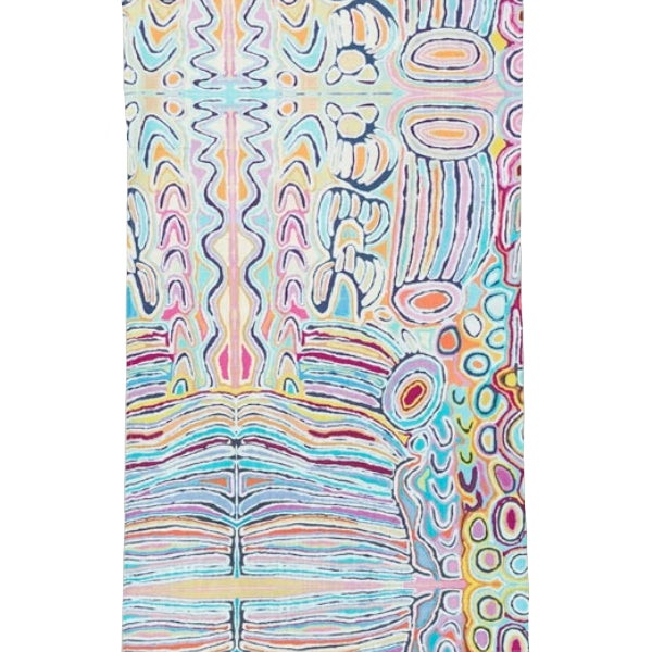 TEA TOWEL, KITCHEN TOWEL - ABORIGINAL ART - MADE IN AUSTRALIA - 100% COTTON - JUDY WATSON - INDIGENOUS, SOUVENIR, GIFT