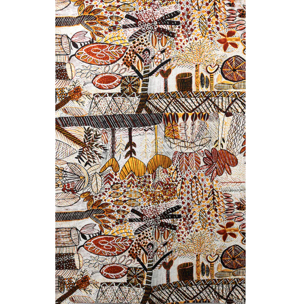 TEA TOWEL, KITCHEN TOWEL - ABORIGINAL ART - MADE IN AUSTRALIA - 100% COTTON - MARY MOREEN - INDIGENOUS, SOUVENIR, GIFT
