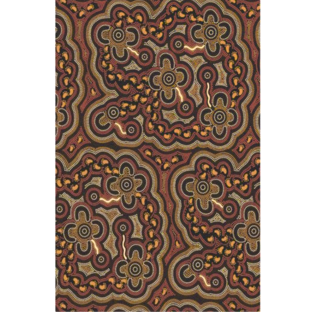 TEA TOWEL, KITCHEN TOWEL - ABORIGINAL ART - ON WALKABOUT OCHRE - 100% MICROFIBRE - AUSTRALIA, INDIGENOUS, SOUVENIR, GIFT