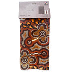 TEA TOWEL, KITCHEN TOWEL - ABORIGINAL ART - ON WALKABOUT OCHRE - 100% MICROFIBRE - AUSTRALIA, INDIGENOUS, SOUVENIR, GIFT