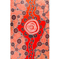 TEA TOWEL, KITCHEN TOWEL - ABORIGINAL ART - THE GATHERING - 100% MICROFIBRE - AUSTRALIA, INDIGENOUS, SOUVENIR, GIFT