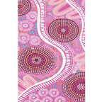 TEA TOWEL, KITCHEN TOWEL - ABORIGINAL ART - WOMEN’S JOURNEY - 100% MICROFIBRE - AUSTRALIA, INDIGENOUS, SOUVENIR, GIFT