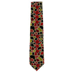 MENS TIE, NECKTIE, SUIT TIE - ABORIGINAL ART - 100% SILK - DESERT CAMPS - AUSTRALIA, INDIGENOUS, SOUVENIR, GIFT