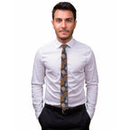 MENS TIE, NECKTIE, SUIT TIE - ABORIGINAL ART - 100% SILK - FROM THE BUSH - AUSTRALIA, INDIGENOUS, SOUVENIR, GIFT