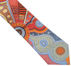 kangaroo story orange blue tie