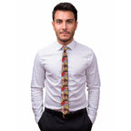 MENS TIE, NECKTIE, SUIT TIE - ABORIGINAL ART - 100% SILK - MAN’S CEREMONY - AUSTRALIA, INDIGENOUS, SOUVENIR, GIFT