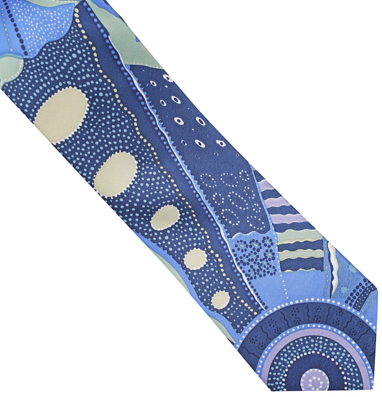 norman cox blue lilac yellow tie