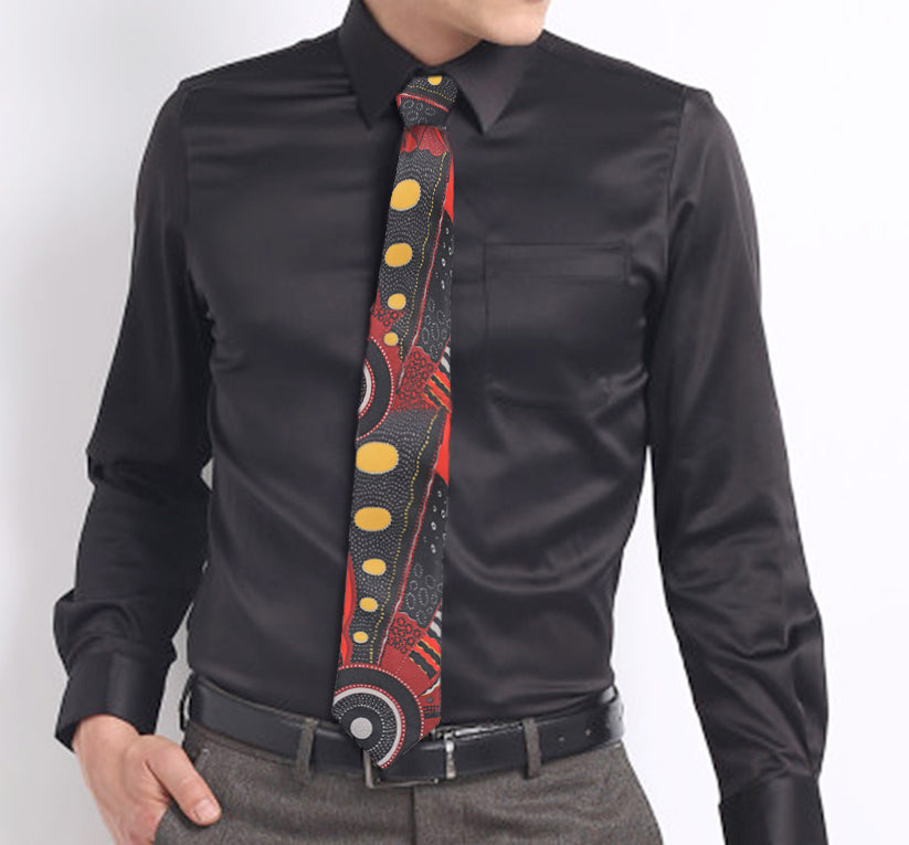 norman cox red yellow tie