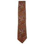 MENS TIE, NECKTIE, SUIT TIE - ABORIGINAL ART - 100% SILK - ON WALKABOUT OCHRE - AUSTRALIA, INDIGENOUS, SOUVENIR, GIFT