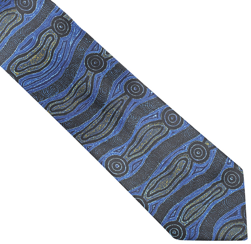 water dreaming blue yellow tie