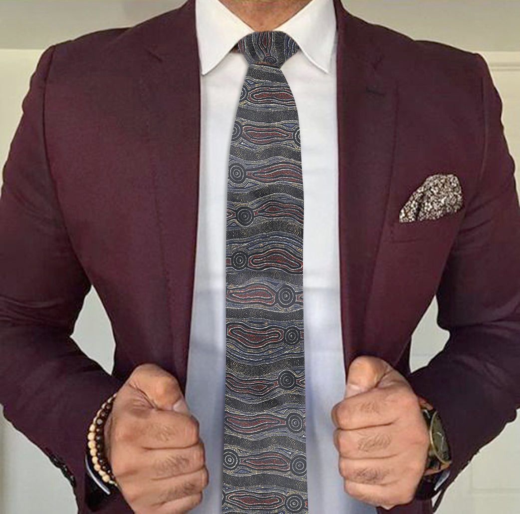 water dreaming brown red tie