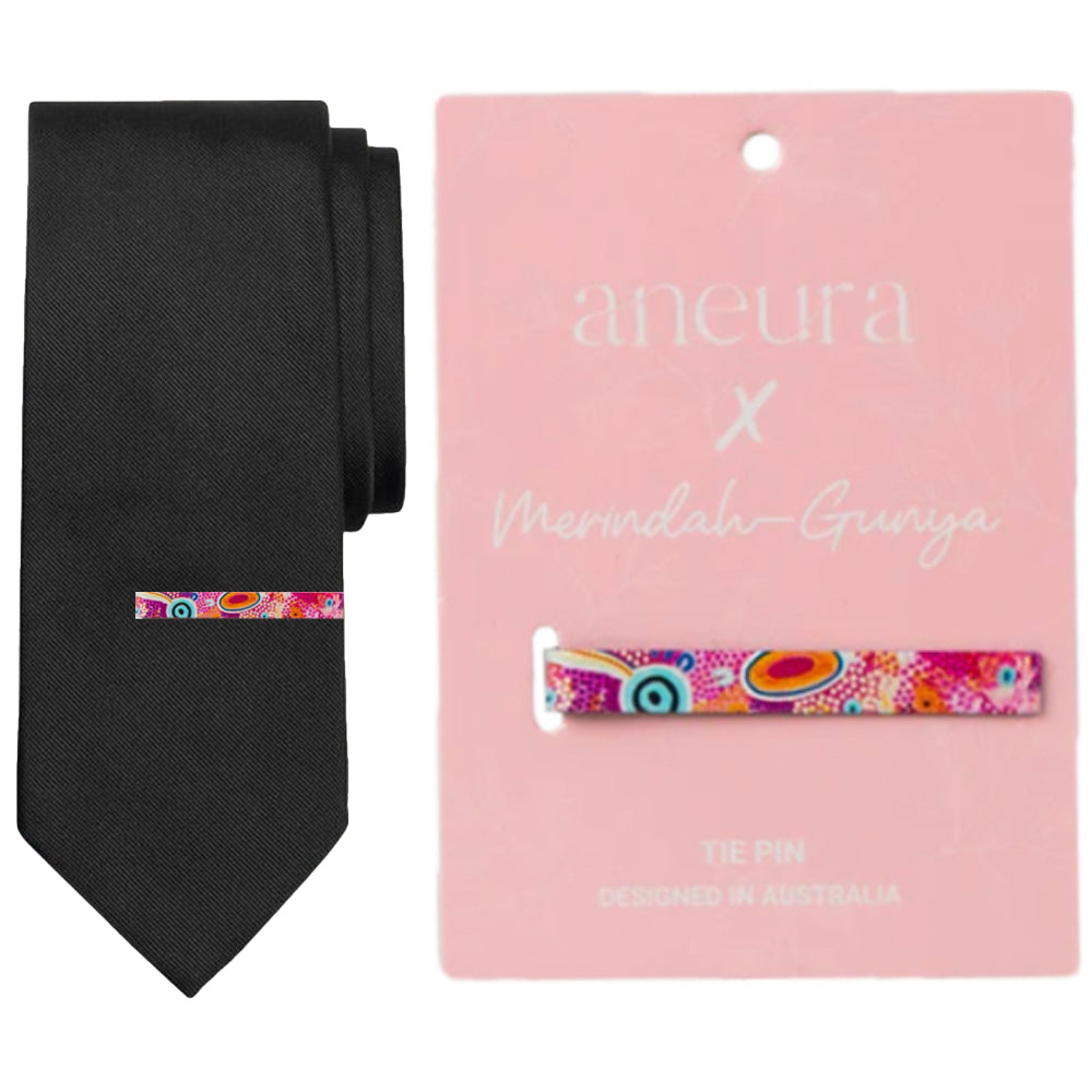 TIE BAR - TIE CLIP, TIE PIN, TIE HOLDER - ABORIGINAL ART - BEAUTIFUL SPIRIT - AUSTRALIA, INDIGENOUS, SOUVENIR, GIFT