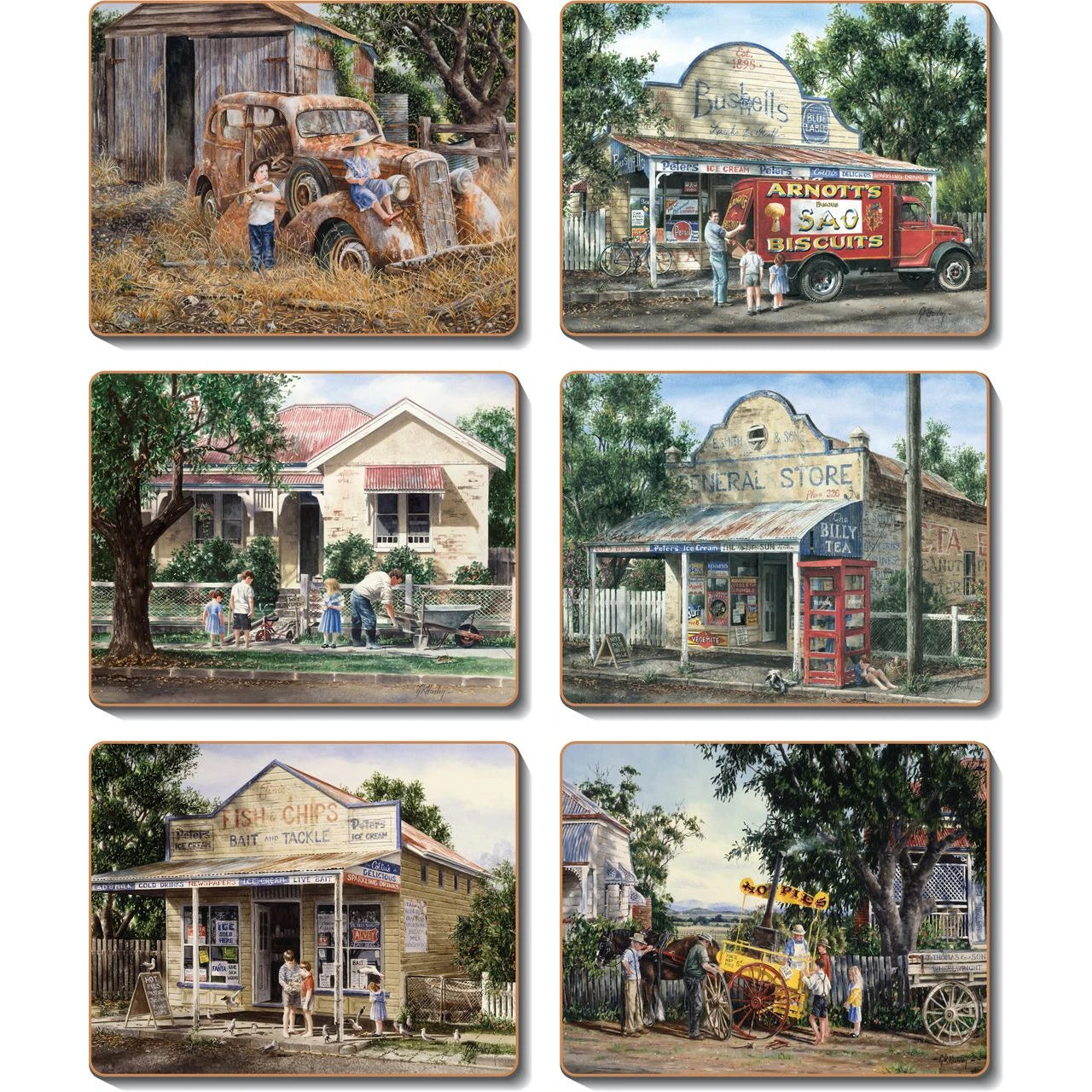 australian placemats coasters