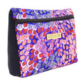 LARGE TOILETRY BAG, WASH BAG - ABORIGINAL ART - CINDY WALLACE, PURPLE - AUSTRALIA, INDIGENOUS, SOUVENIR, GIFT