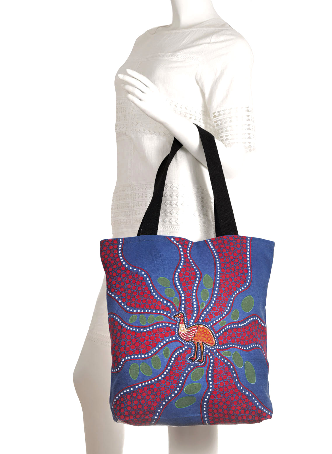 TOTE BAG, SHOPPING BAG, BEACH BAG - ABORIGINAL ART - EMU EGG HUNTING TIME - AUSTRALIA, INDIGENOUS, SOUVENIR, GIFT