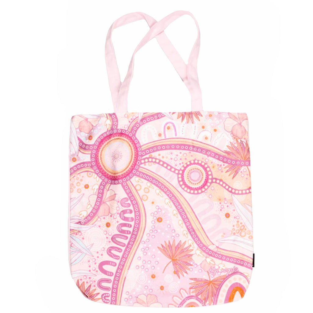 TOTE BAG, SHOPPING BAG, BEACH BAG - ABORIGINAL ART - A BRIGHT FUTURE - AUSTRALIA, INDIGENOUS, SOUVENIR, GIFT