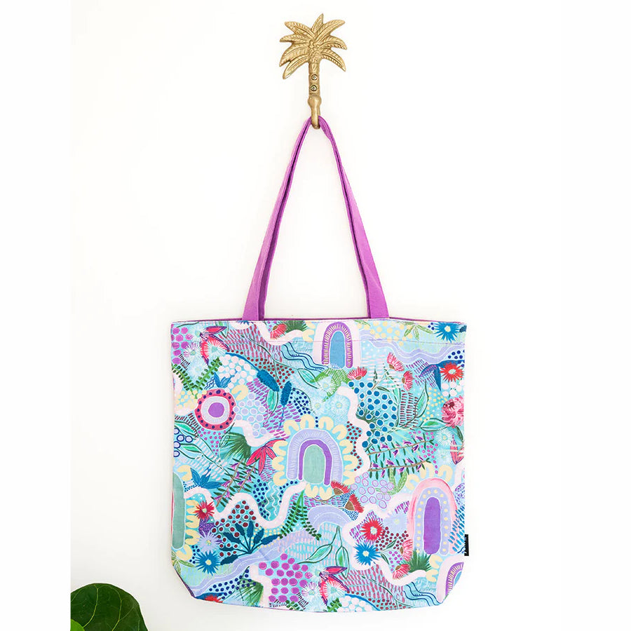 TOTE BAG, SHOPPING BAG, BEACH BAG - ABORIGINAL ART - A CHAPTER CLOSING - AUSTRALIA, INDIGENOUS, SOUVENIR, GIFT