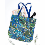 TOTE BAG, SHOPPING BAG, BEACH BAG - ABORIGINAL ART - KOKODA JOURNEY - AUSTRALIA, INDIGENOUS, SOUVENIR, GIFT