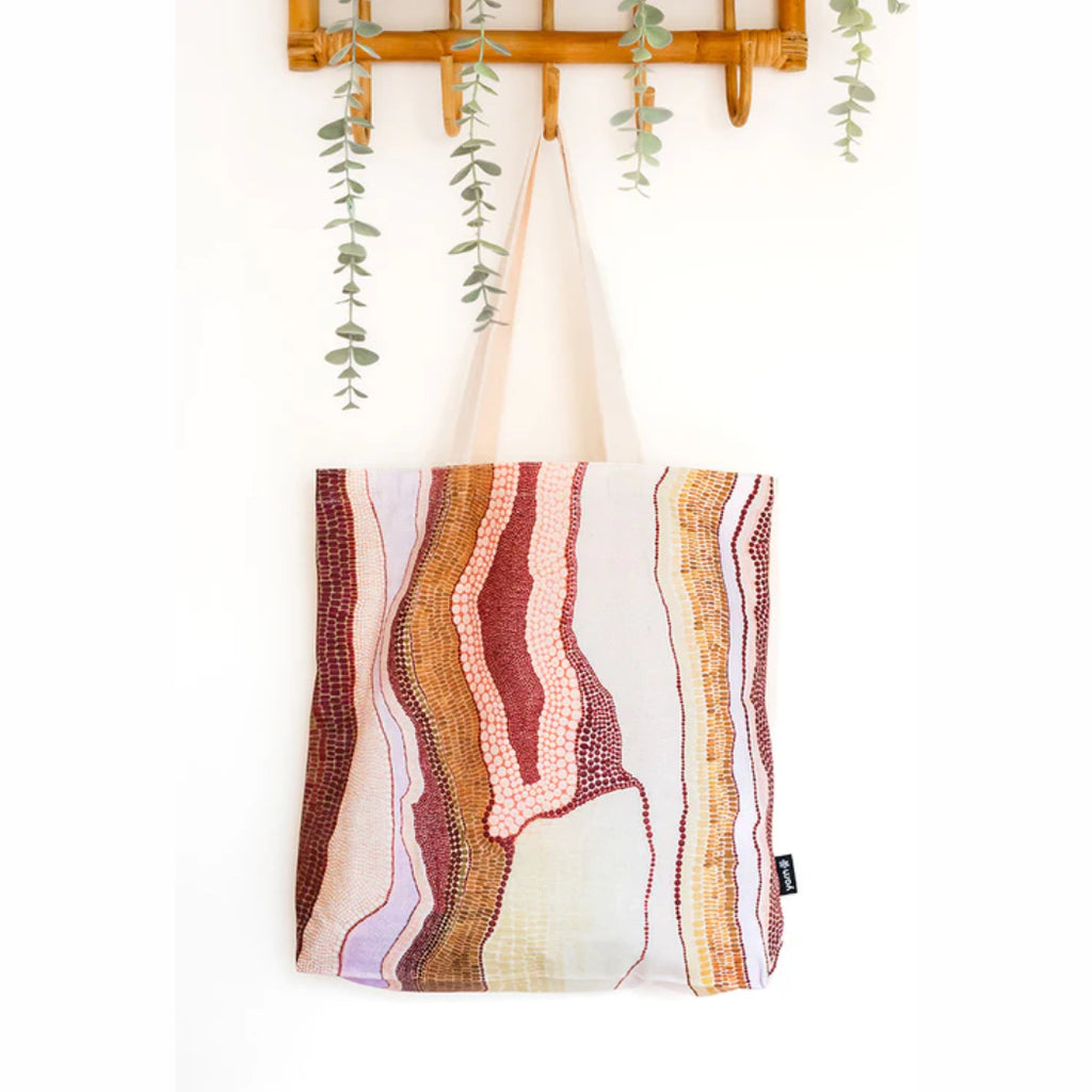 TOTE BAG, SHOPPING BAG, BEACH BAG - ABORIGINAL ART - BIRARR - AUSTRALIA, INDIGENOUS, SOUVENIR, GIFT