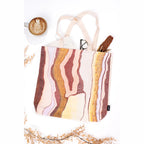 TOTE BAG, SHOPPING BAG, BEACH BAG - ABORIGINAL ART - BIRARR - AUSTRALIA, INDIGENOUS, SOUVENIR, GIFT