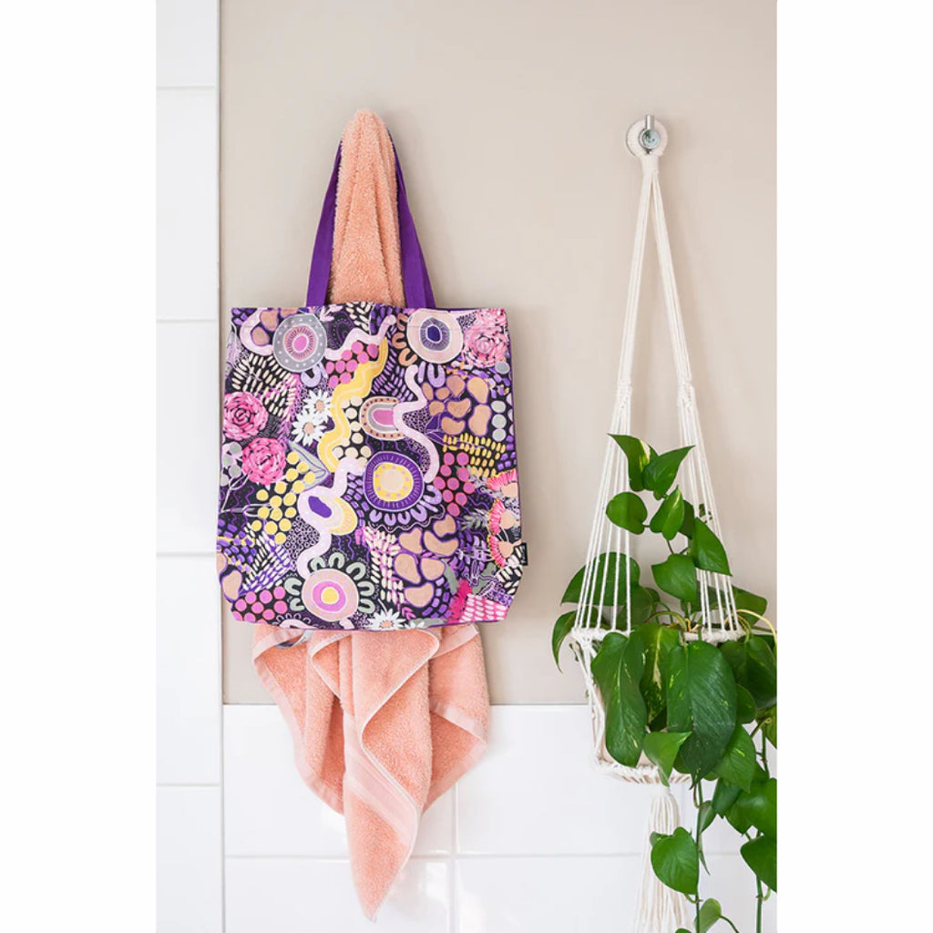 TOTE BAG, SHOPPING BAG, BEACH BAG - ABORIGINAL ART - LEGACY - AUSTRALIA, INDIGENOUS, SOUVENIR, GIFT