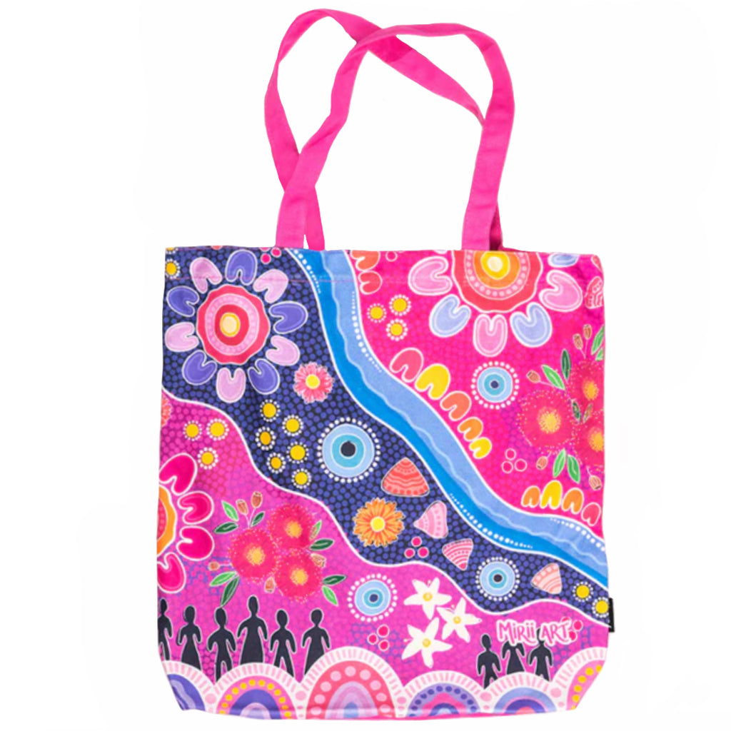 TOTE BAG, SHOPPING BAG, BEACH BAG - ABORIGINAL ART - THRIVING TOGETHER - AUSTRALIA, INDIGENOUS, SOUVENIR, GIFT