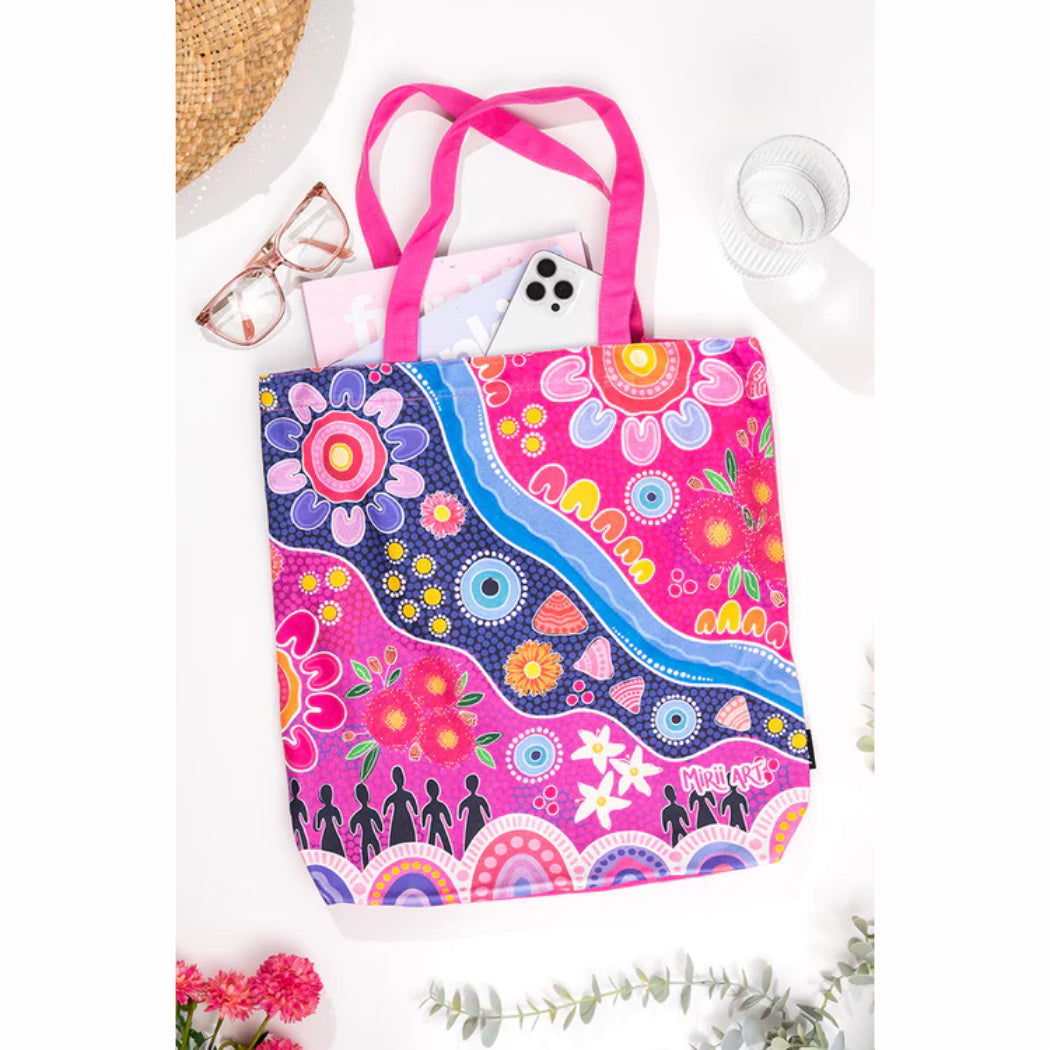 TOTE BAG, SHOPPING BAG, BEACH BAG - ABORIGINAL ART - THRIVING TOGETHER - AUSTRALIA, INDIGENOUS, SOUVENIR, GIFT