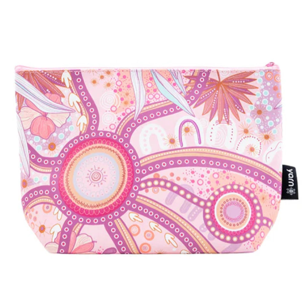 MAKEUP BAG, COSMETIC PURSE - ABORIGINAL ART - A BRIGHT FUTURE - UTILITY CASE, PENCIL CASE - AUSTRALIA, INDIGENOUS, SOUVENIR, GIFT