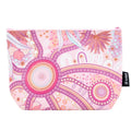 MAKEUP BAG, COSMETIC PURSE - ABORIGINAL ART - A BRIGHT FUTURE - UTILITY CASE, PENCIL CASE - AUSTRALIA, INDIGENOUS, SOUVENIR, GIFT