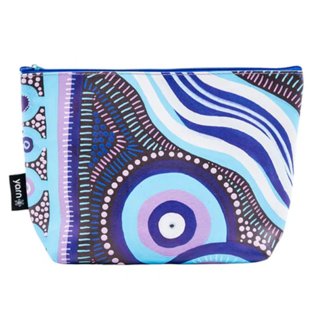 MAKEUP BAG, COSMETIC PURSE - ABORIGINAL ART - FUTURE DREAMING - UTILITY CASE, PENCIL CASE - AUSTRALIA, INDIGENOUS, SOUVENIR, GIFT