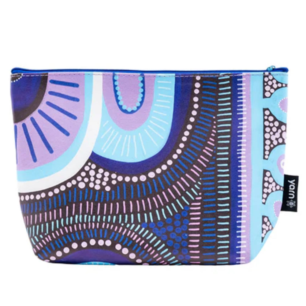 MAKEUP BAG, COSMETIC PURSE - ABORIGINAL ART - FUTURE DREAMING - UTILITY CASE, PENCIL CASE - AUSTRALIA, INDIGENOUS, SOUVENIR, GIFT