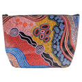 MAKEUP BAG, COSMETIC PURSE - ABORIGINAL ART - HEALING PLACES - UTILITY CASE, PENCIL CASE - AUSTRALIA, INDIGENOUS, SOUVENIR, GIFT