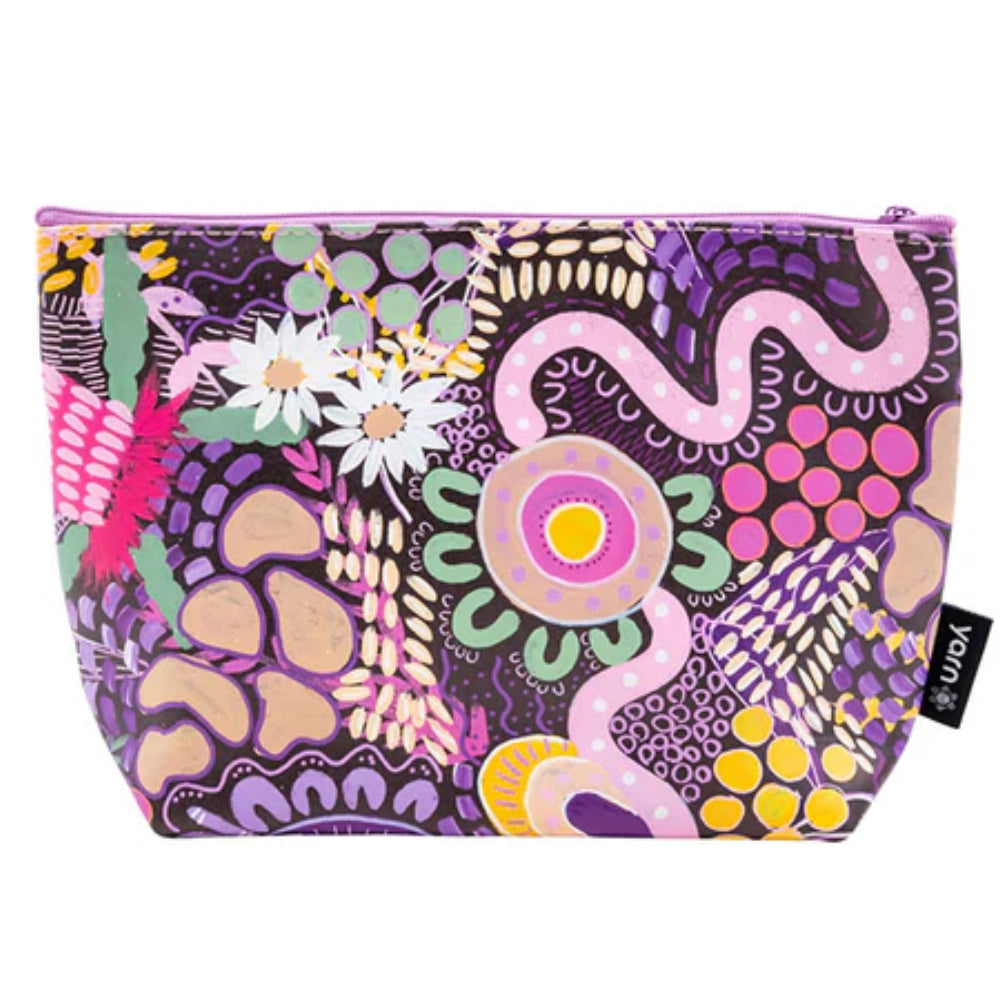 MAKEUP BAG, COSMETIC PURSE - ABORIGINAL ART - LEGACY - UTILITY CASE, PENCIL CASE - AUSTRALIA, INDIGENOUS, SOUVENIR, GIFT